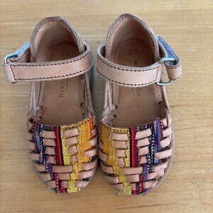 Mikoleon handcrafted hurache style sandal "Chito" Light Brown Toddler Size 5.5